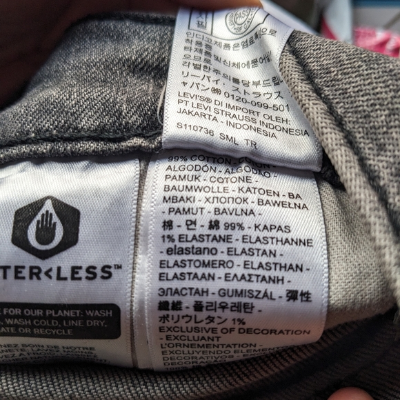 Levi's 510 32x32 gray jeans - Picture 2 of 4